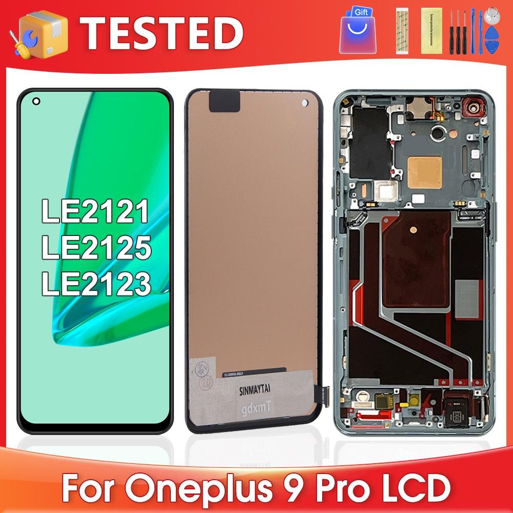สําหรับ OnePlus 9 Pro ทดสอบ 1+9Pro LE2121 LE2125 LE2123 LE2120 จอแสดงผล LCD Touch Screen Digitizer Assembly Replacement