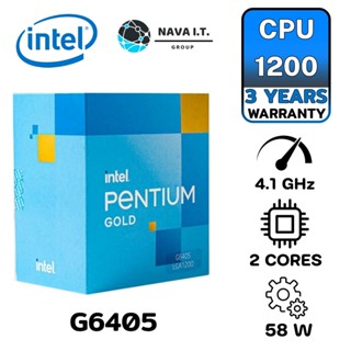 COINSคืน15%⚡FB9JMZV6⚡ INTEL PENTIUM GOLD G6405 4.1 CPU (ซีพียู) 1200 GHZ ประกันศูนย์ 3 ปี