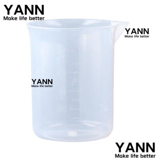 Yann1 ชุดบีกเกอร์ พลาสติก หนา 100 มล. 500 มล. 2 ชิ้น สําหรับห้องทดลอง