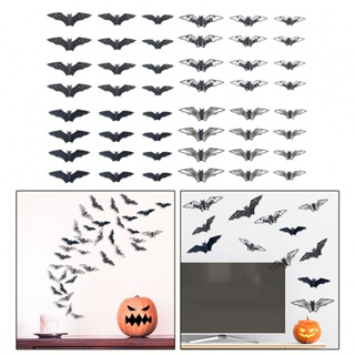 New Arrival~Bat Wall Stickers 48/96pcs Bedrooms Black DIY Festival Home Decoration