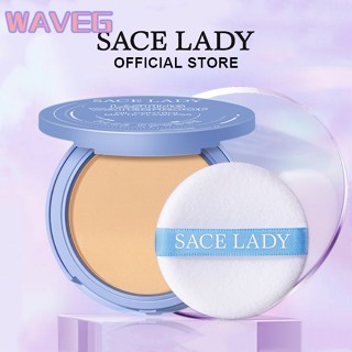 wave SACE LADY แป้งฝุ่นติดทนนานพิเศษกันน้ำ 8 กรัมพร้อมกระจก