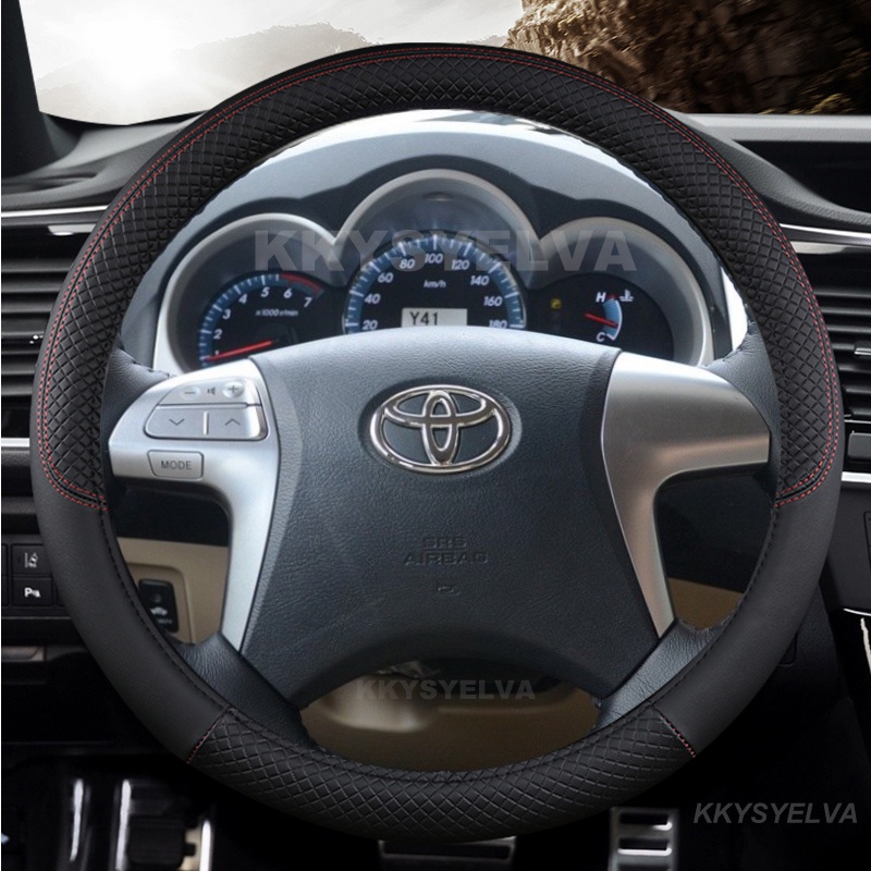 ปลอกหนังหุ้มพวงมาลัยรถยนต์ สําหรับ Toyota Highlander Camry Premio Estima 2007-2013 Fortuner Hilux 20