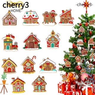 Cherry3 จี้ Pvc รูปมนุษย์ขนมปังขิง คริสต์มาส คุณภาพสูง สําหรับตกแต่งบ้าน DIY