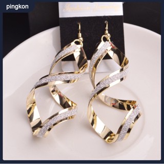 Tdg เครื่องประดับผู้หญิง ต่างหูเกลียว ห้อยจี้หินเกลียว Eardrop
