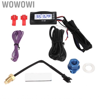 Wowowi 4 in 1 Motorcycle  LCD Digital Oil Temperature Time Voltage Speed Display Meter DC12V Blue Backlight