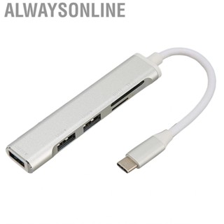 Alwaysonline 5 In 1 USB C Hub To 3xUSB Storage Card Multiport For OS