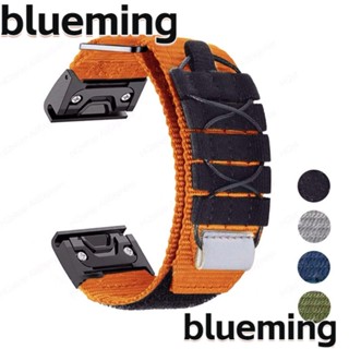 Blueming2 สายนาฬิกาข้อมือไนล่อน ผ้าแคนวาส 22 มม. 26 มม. สําหรับ Fenix 7 6X 6S 6 5X 5