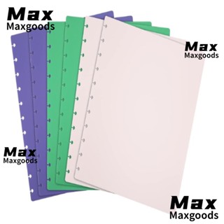 Maxg แฟ้มแบ่งเอกสาร 11 ห่วง 3 สี สําหรับตกแต่งสมุดโน้ตบุ๊ก สํานักงาน 6 ชิ้น