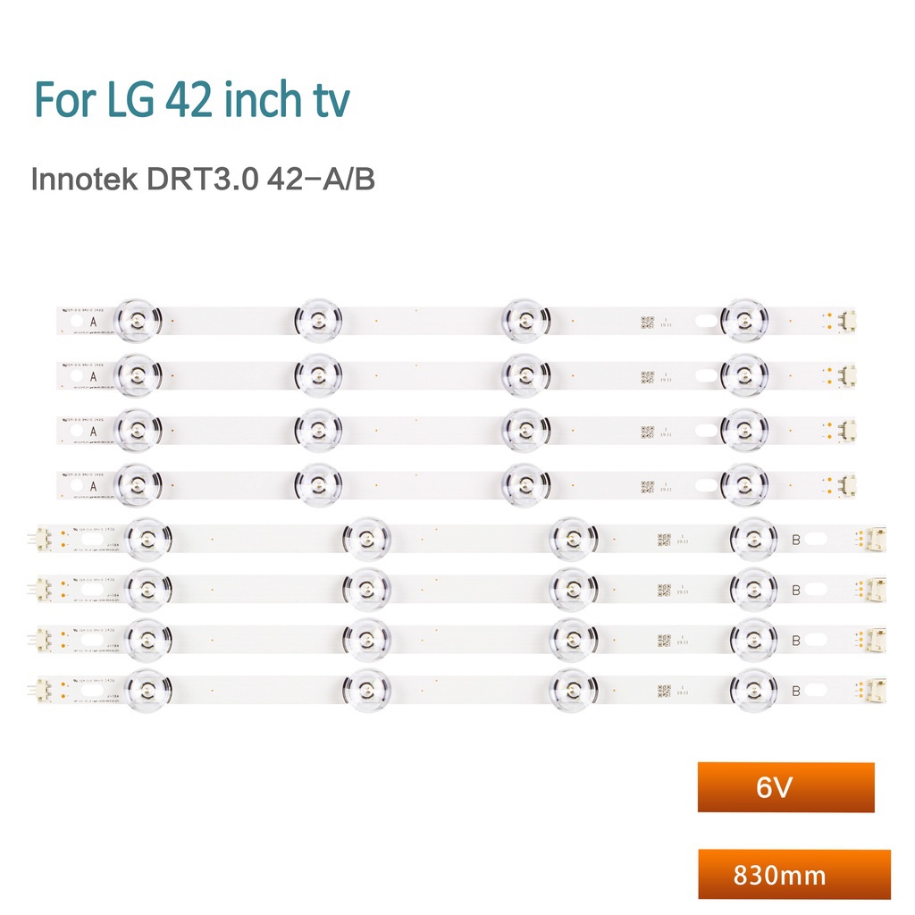 8 ชิ้น = 4 ชุด led backlight strip สําหรับ LG 42LY340C LCD light bar 6916L-1956B/C/A 1957B/C/A