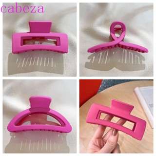 Cabeza กิ๊บติดผมอะคริลิค รูปฉลาม เรขาคณิต สีชมพู ขนาดใหญ่ สไตล์เรโทร สําหรับผู้หญิง