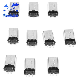 ปลั๊กแจ็คเชื่อมต่อบัดกรี Mini USB Type B ตัวผู้ 180 องศา 5-Pin SMD SMT 10 ชิ้น