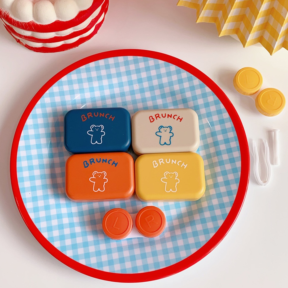 [Voucher & Service] กล่องใส่คอนแทคเลนส์หมีขนาดกะทัดรัดพร้อมกระจก