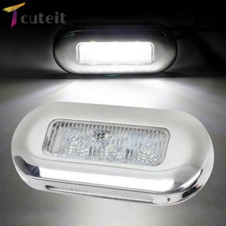 Tcuteit ไฟเลี้ยว Led 3 ดวง DC 12V อุปกรณ์เสริม สําหรับติดบันไดเรือยอร์ช