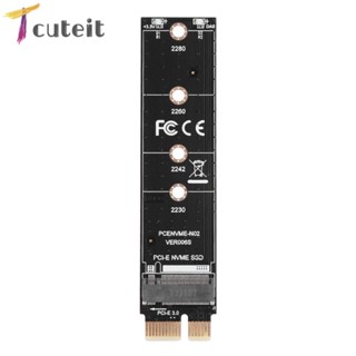 Tcuteit อะแดปเตอร์การ์ดแปลง NVME M.2 เป็น PCI-E3.0 1x M Key NGFF