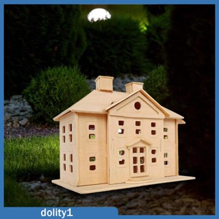 [Dolity1] ชุดตัวต่อไม้ รูปบ้าน 3D Diy สําหรับเด็ก ผู้ใหญ่