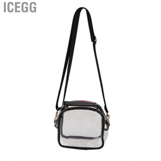 Icegg Transparent  With Shoulder Strap  Plastic Makeup Bag Clear