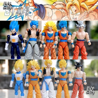 โมเดลฟิกเกอร์ อนิเมะดราก้อนบอล Z Super Saiyan Son Goku Vegetto Vegeta IV ของเล่นสําหรับเด็ก 5 ชิ้น ต่อชุด