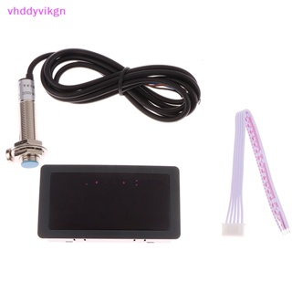 Vhdd เครื่องวัดความเร็วรอบเครื่องยนต์ดิจิทัล LED 4 บิต พร้อมสวิตช์เซนเซอร์ NPN สําหรับเครื่องกลึง TH