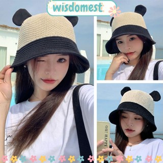 Wisdomest หมวกบักเก็ต หมวกชาวประมง กันแดด ระบายอากาศ น่ารัก