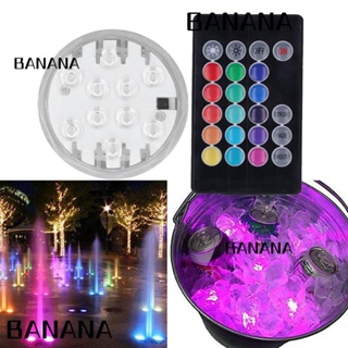 Banana1 โคมไฟ LED กันน้ํา IP68 หลากสี คุณภาพสูง พร้อมรีโมตคอนโทรล สําหรับสระว่ายน้ํา ตู้ปลา