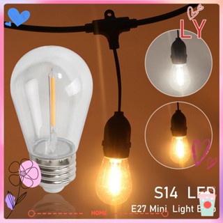 Ly หลอดไฟ LED S14 2W 1W 2200K E27 คริสตัล สีขาว สําหรับตกแต่งบ้าน