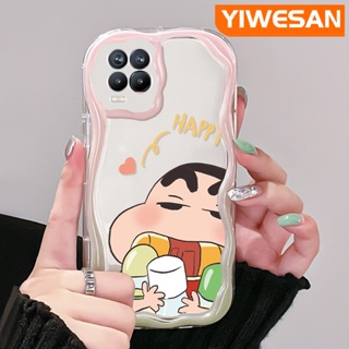 เคสโทรศัพท์มือถือแบบนิ่ม ใส กันกระแทก ลายการ์ตูนชินจัง สีครีม สําหรับ Realme 8 5G 8s 5G Q3i V13 5G Narzo 30 Q3