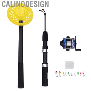 Calinodesign 50cm Ice Fishing Rod Kit With Reel Hooks  Storage Box Tool HOT