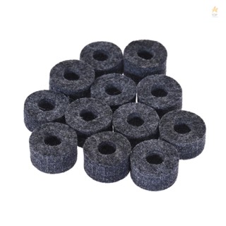 12pcs Cymbal Felts Hi-Hat Clutch Felt Drum Set Cymbal Stand Felt Washer Small Size Gray - Drum Set Accessories Felt Washer for Hi-Hat Clutch, Pack of 12