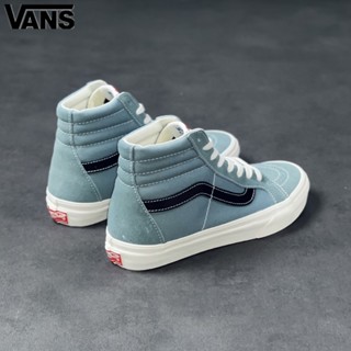 Sp2-230904 Wan33ce Sk8-hi รองเท้าผ้าใบลําลอง ข้อสูง สีฟ้า สไตล์ญี่ปุ่น เรโทร เหมาะกับการวิ่ง เล่นกีฬาบาสเก็ตบอล