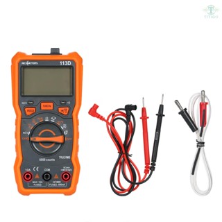 RICHMETERS RM113D NCV Digital Multimeter 6000 Counts Auto Ranging AC/DC Voltage Temperature Measuring Meter Flash Light Backlight Large Screen with Magnetic Suction