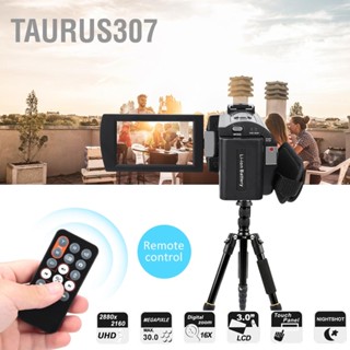 Taurus307 HDR AE8 4K HD 16X WIFI กล้องวิดีโอดิจิตอล Night Vision หน้าจอสัมผัสขนาด 3.0 นิ้ว