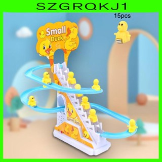 [szgrqkj1] ของเล่นบันไดปีนเป็ดไฟฟ้า พร้อมไฟดนตรี ของขวัญวันเกิด