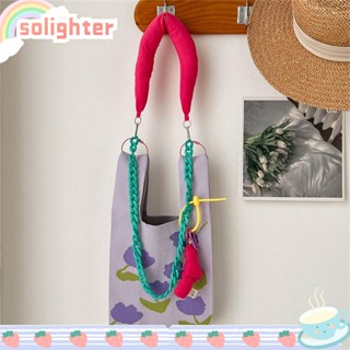 SOLIGHTER สายสะพายกระเป๋า แฟชั่น สามารถปรับได้ สีพื้น