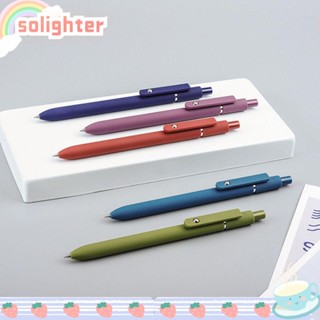 Solighter ปากกาหมึกเจล สีดํา 0.42 มม. 5 ชิ้น