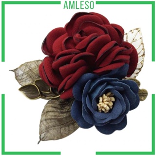 [Amleso] เข็มกลัด รูปใบไม้ ดอกไม้ เครื่องประดับ