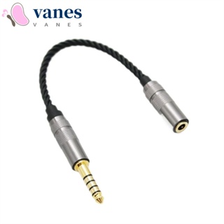 Vanes1 สายเคเบิลอะแดปเตอร์เสียงสเตอริโอ ชุบทอง 3.5 มม. ตัวเมีย HIFI ตัวผู้ 4.4 มม. เป็น 3.5 มม. AUX