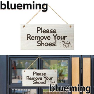 Blueming2 ป้ายไม้ ลาย Please Remove Your Shoes Hotel Bulletin Board สะดวกสบาย สําหรับตกแต่งประตูคาเฟ่