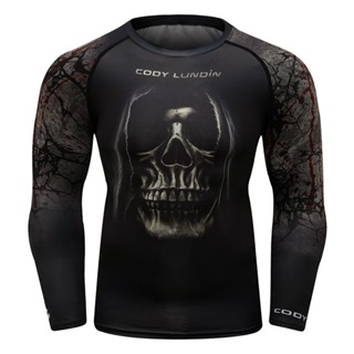 ใหม่ เสื้อออกกําลังกาย พิมพ์ลายดิจิทัล สวมใส่สบาย สําหรับผู้ชาย