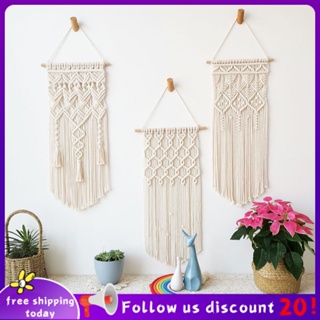 Se7ven ✨Wall decor tapestry hand-woven tapestry wall decor bohemian ins style cotton rope tassel Scandinavian background decoration B&amp;B guest room rental room