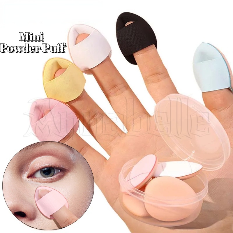 5 ชิ้น / กล่อง คอนซีลเลอร์ เบา ฟองน้ําเครื่องสําอาง / เครื่องมือแต่งหน้า รายละเอียด แบบมืออาชีพ / พัฟฟองน้ํา อากาศ แบบเปียก และแห้ง / พัฟนิ้ว ขนาดเล็ก