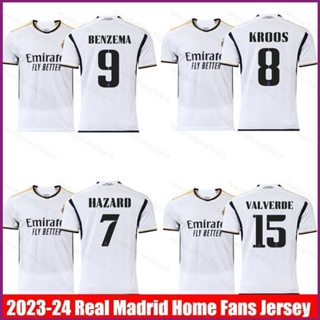 เสื้อยืดแขนสั้น ลายทีมชาติฟุตบอล Benzema Kroos Hazard Valverde NP2 23 24 พลัสไซซ์ PN2