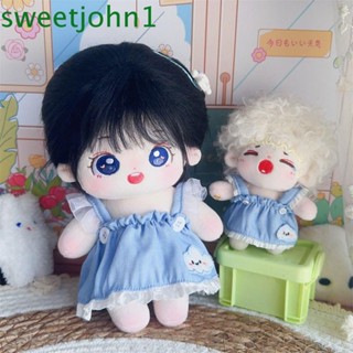 Sweetjohn ชุดเอี๊ยมกระโปรงยีน ผ้าฝ้าย ทรงหลวม สําหรับตุ๊กตาไอดอล