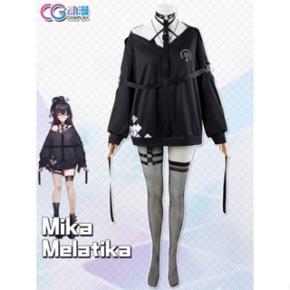 Cgcos Vtuber Mika Melatika ชุดคอสเพลย์ ครบชุด สําหรับผู้หญิง