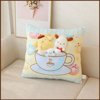 SANRIO Kts หมอนตุ๊กตานุ่ม รูปการ์ตูน Cinnamoroll Pachacco 3D สําหรับตกแต่งบ้าน โซฟา