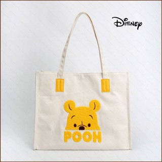 กระเป๋าสะพายไหล่ กระเป๋าถือ ทรงโท้ท ขนาดใหญ่ จุของได้เยอะ ลายการ์ตูน Disney Winnie the Pooh Lotso strawberry bear Chip