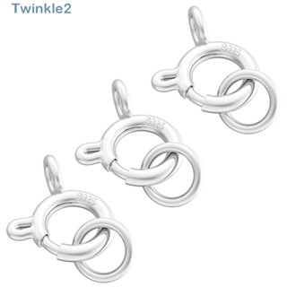 Twinkle ตะขอแหวนเงิน ทรงกลม หนา 6 มม. พร้อมแหวนกระโดดปิด 5 ชิ้น