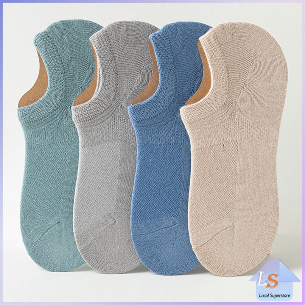 ถุงเท้า ขนาดใหญ่พิเศษ 39-44 ถุงเท้าข้อสั้นผู้ชาย ใส่เที่ยว ใส่ทำงาน ผ้าตาข่ายระบายอากาศดี Men socks - รูปที่ 4