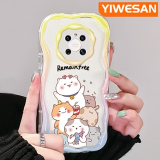 เคสโทรศัพท์มือถือแบบนิ่ม ใส กันกระแทก ลายการ์ตูนแมว สําหรับ Huawei Mate 30 Pro Mate 40 Pro P30 Pro P40