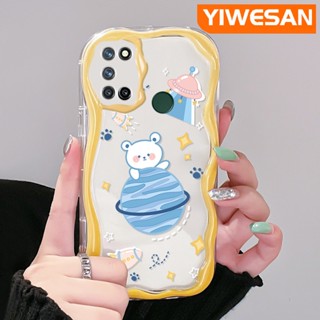 เคสโทรศัพท์มือถือแบบนิ่ม ใส กันกระแทก ลายการ์ตูนหมีโลก สําหรับ Realme 7 Pro 7i C17 Narzo 20 Pro