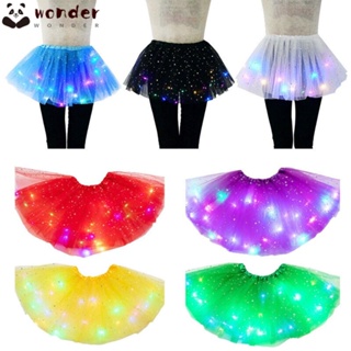 Wonder กระโปรงคอสเพลย์ เต้นรํา Gaun Christmas LED Balet Putri